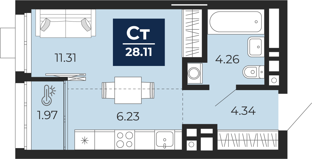 Фото квартиры по адресу Москва, Гризодубовой, 42 