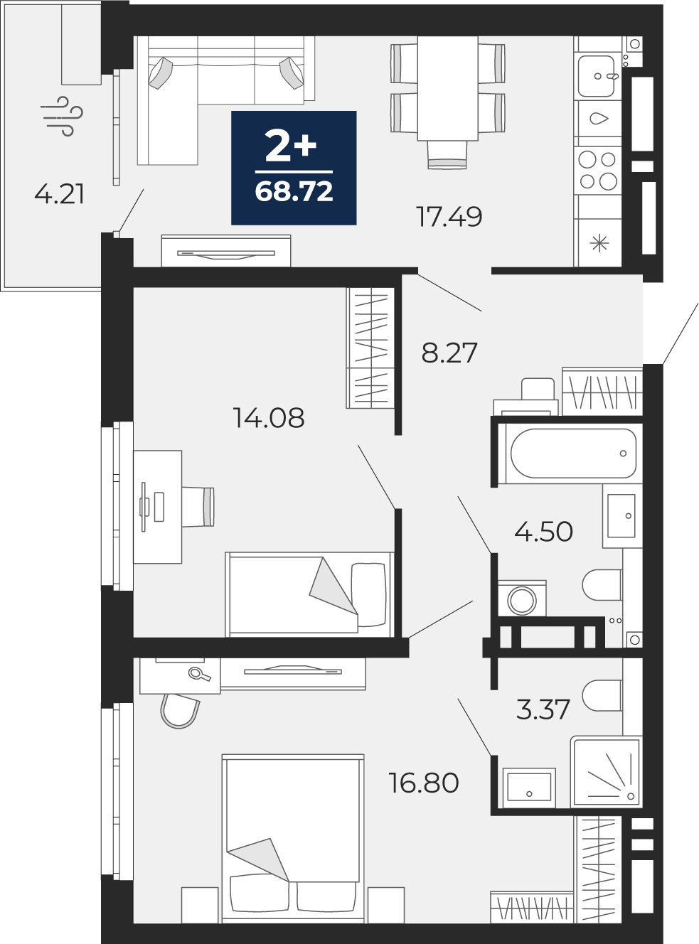 Фото квартиры по адресу Москва, Фармана Салманова, 23 