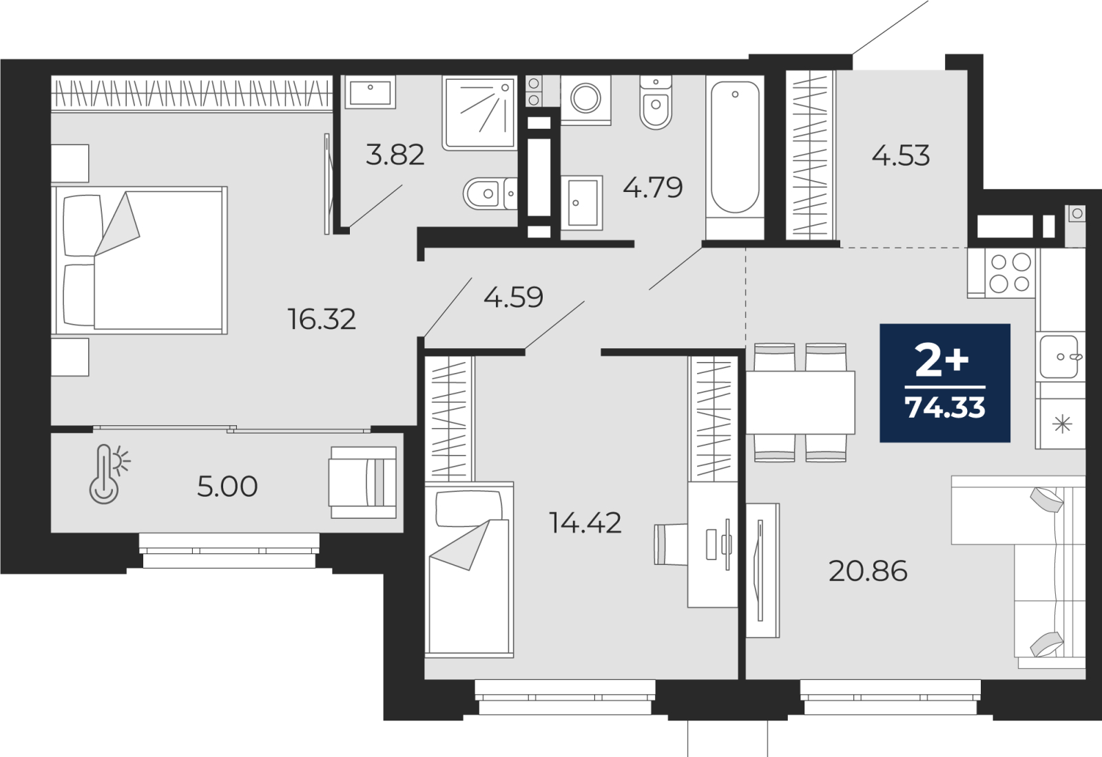 Объект по адресу Тюменская обл, Пожарных и спасателей ул, д. 5