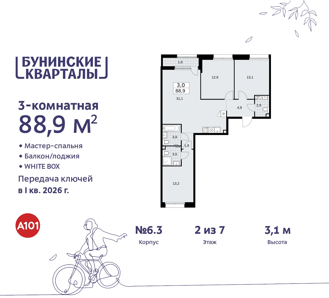 Объект по адресу Москва г, Сосенское п, Куприна пр-кт, д. 2