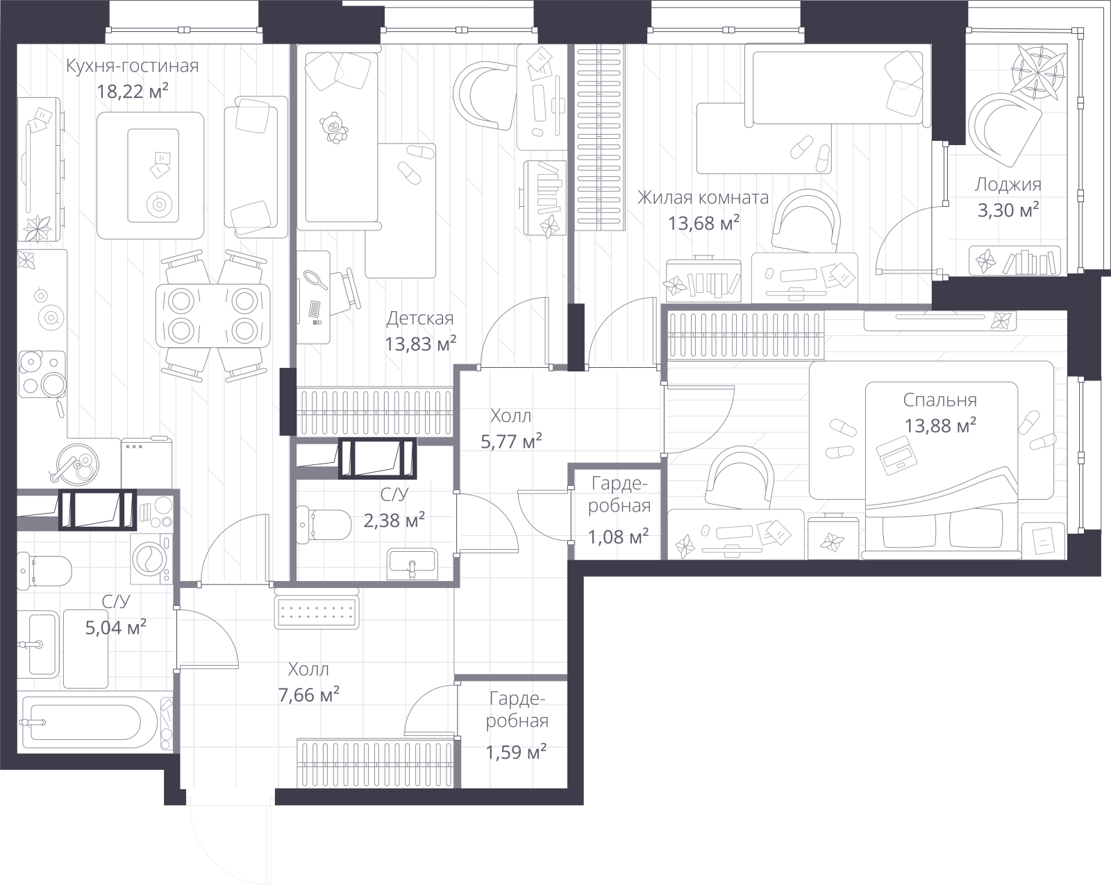 Объект по адресу Ленинградская обл, Всеволожский р-н, Сертолово-1 мкр, Дмитрия Кожемякина ул, д. 3