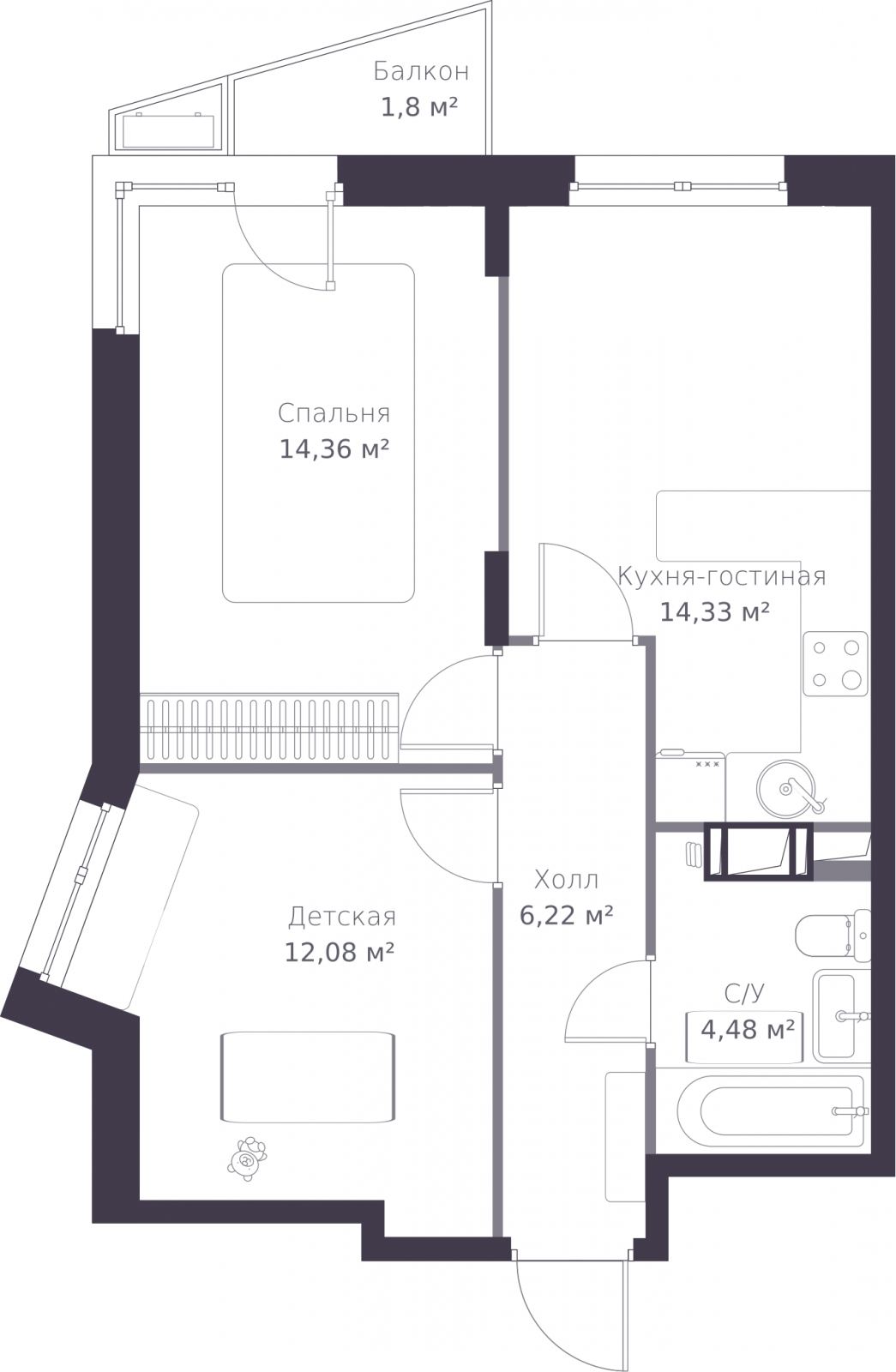 Объект по адресу Ленинградская обл, Всеволожский р-н, Сертолово-1 мкр, Дмитрия Кожемякина ул, д. 3