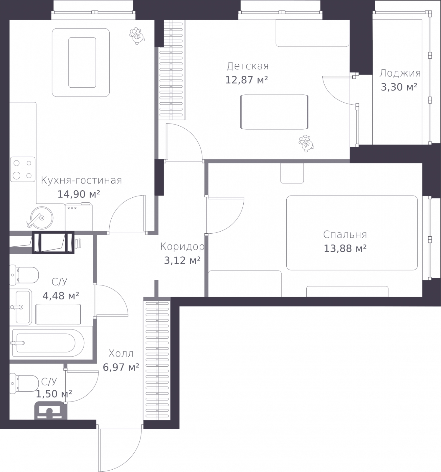 Объект по адресу Ленинградская обл, Всеволожский р-н, Сертолово-1 мкр, Дмитрия Кожемякина ул, д. 3