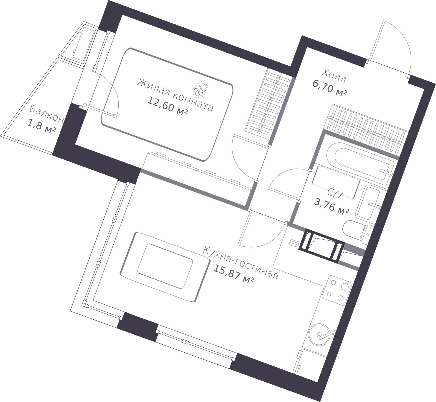 Объект по адресу Ленинградская обл, Всеволожский р-н, Сертолово-1 мкр, Дмитрия Кожемякина ул, д. 3
