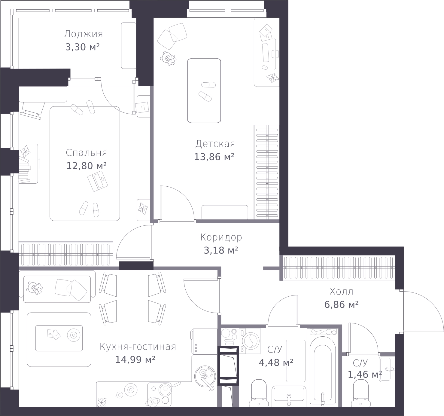Объект по адресу Ленинградская обл, Всеволожский р-н, Сертолово-1 мкр, Дмитрия Кожемякина ул, д. 3