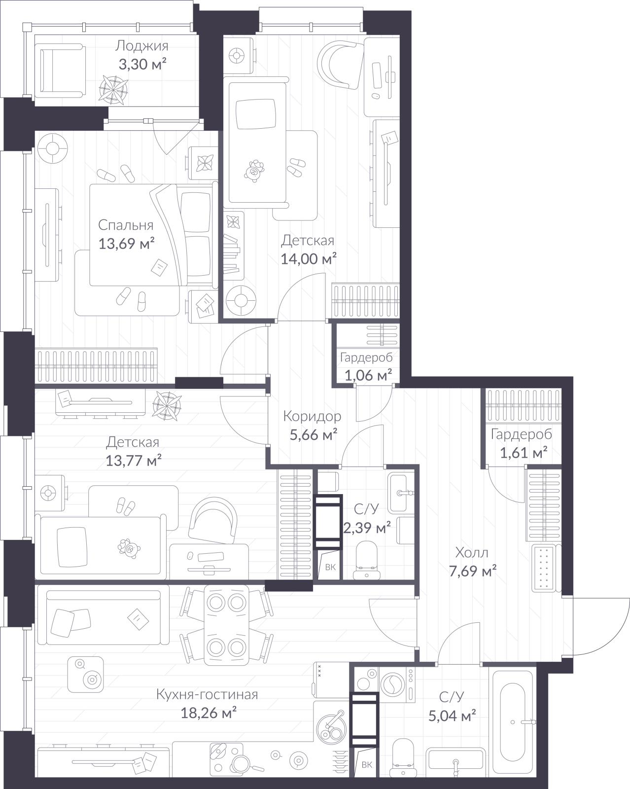 Объект по адресу Ленинградская обл, Всеволожский р-н, Сертолово-1 мкр, Дмитрия Кожемякина ул, д. 3