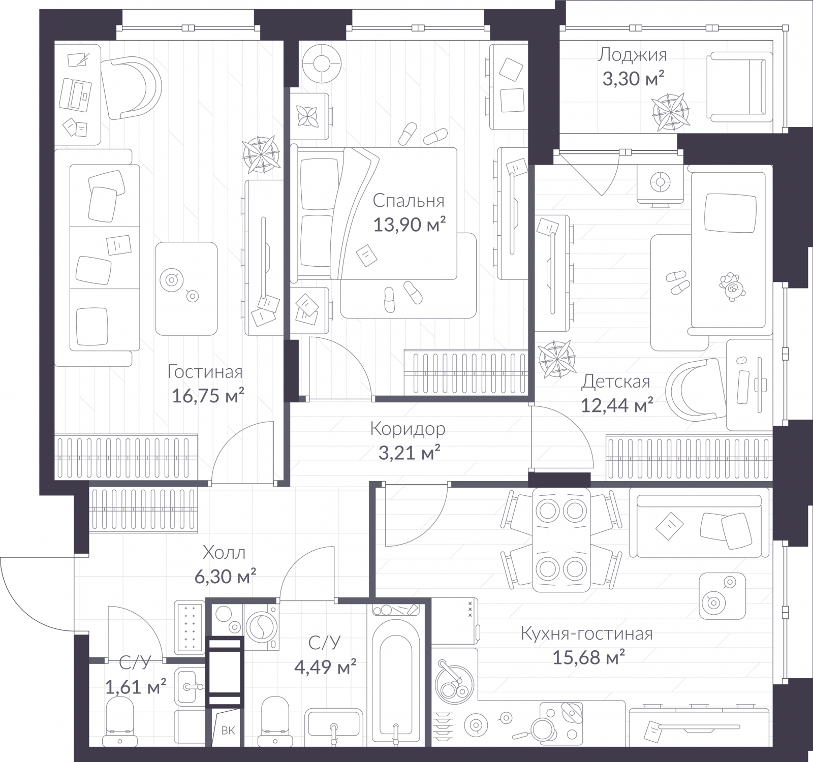 Объект по адресу Ленинградская обл, Всеволожский р-н, Сертолово-1 мкр, Дмитрия Кожемякина ул, д. 3