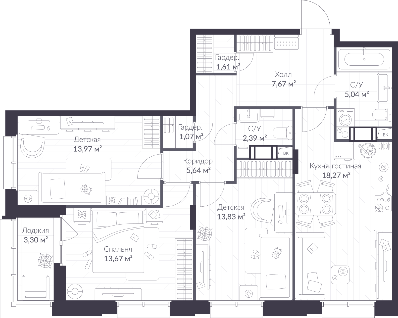 Объект по адресу Ленинградская обл, Всеволожский р-н, Сертолово-1 мкр, Дмитрия Кожемякина ул, д. 3