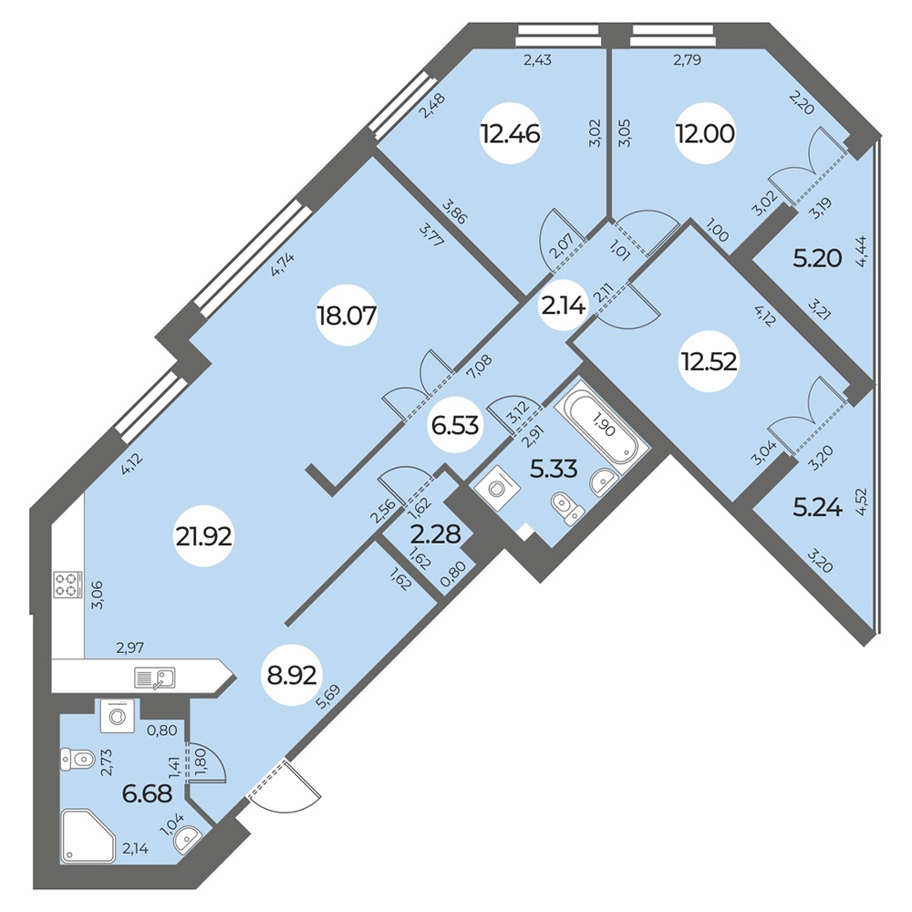 Фото квартиры по адресу Санкт-Петербург г, Маршала Захарова ул