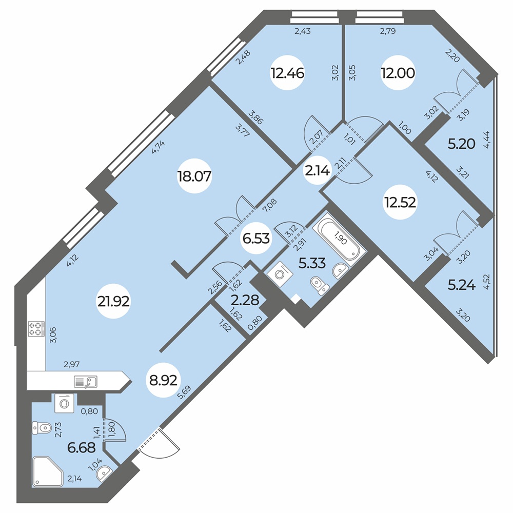 Фото квартиры по адресу Санкт-Петербург г, Маршала Захарова ул