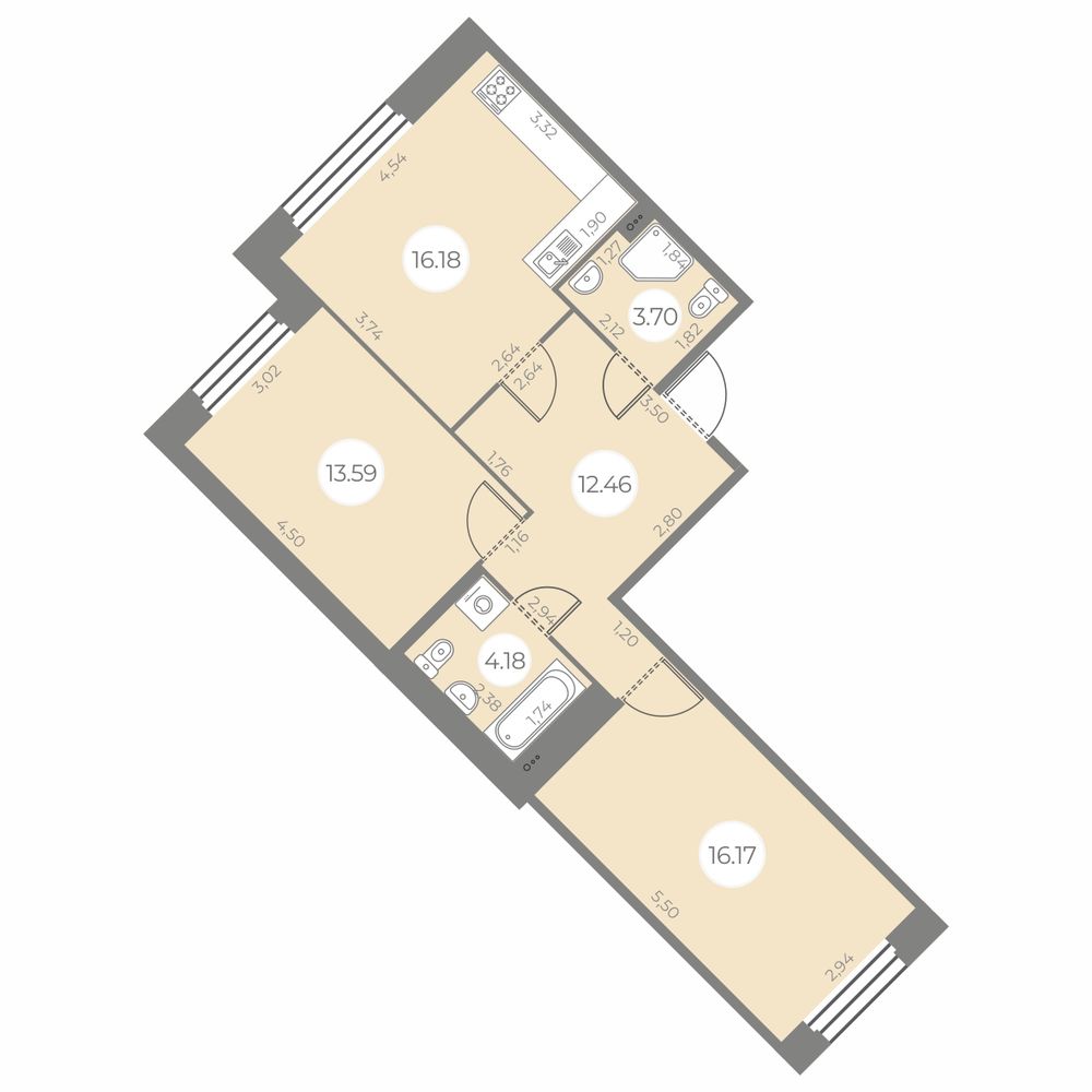 Объект по адресу Санкт-Петербург г, Маршала Захарова ул, д. 10стр1