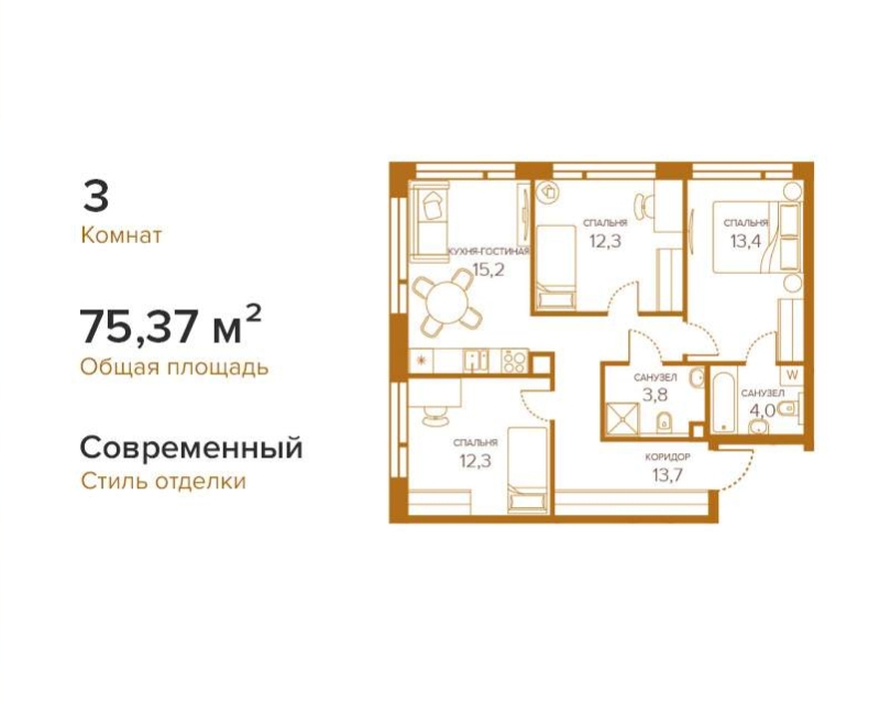 Фото квартиры по адресу Москва г, Сосинская ул, д. 8