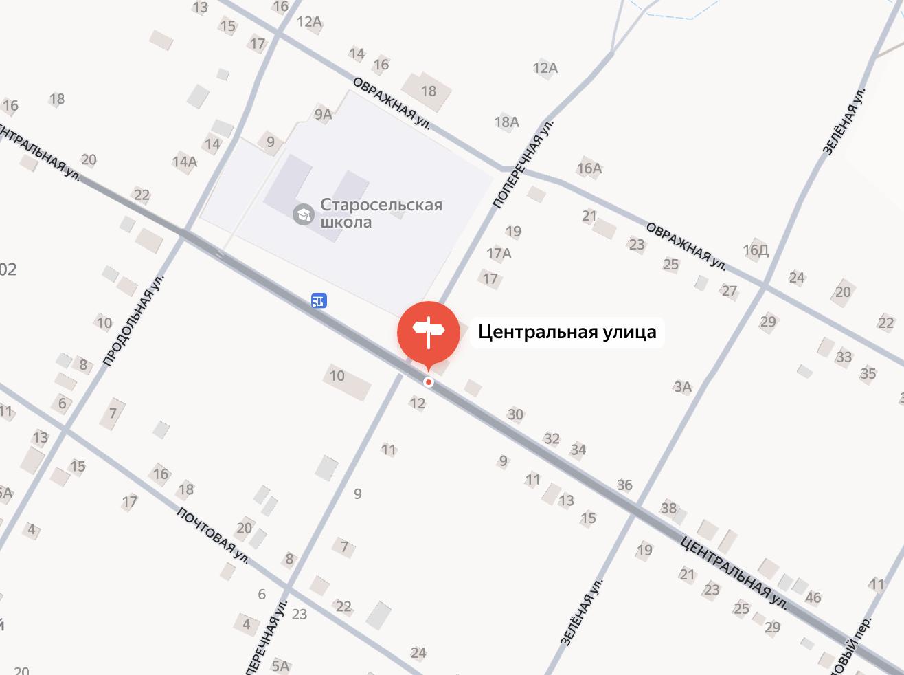 Объект по адресу Москва, Центральная улица 