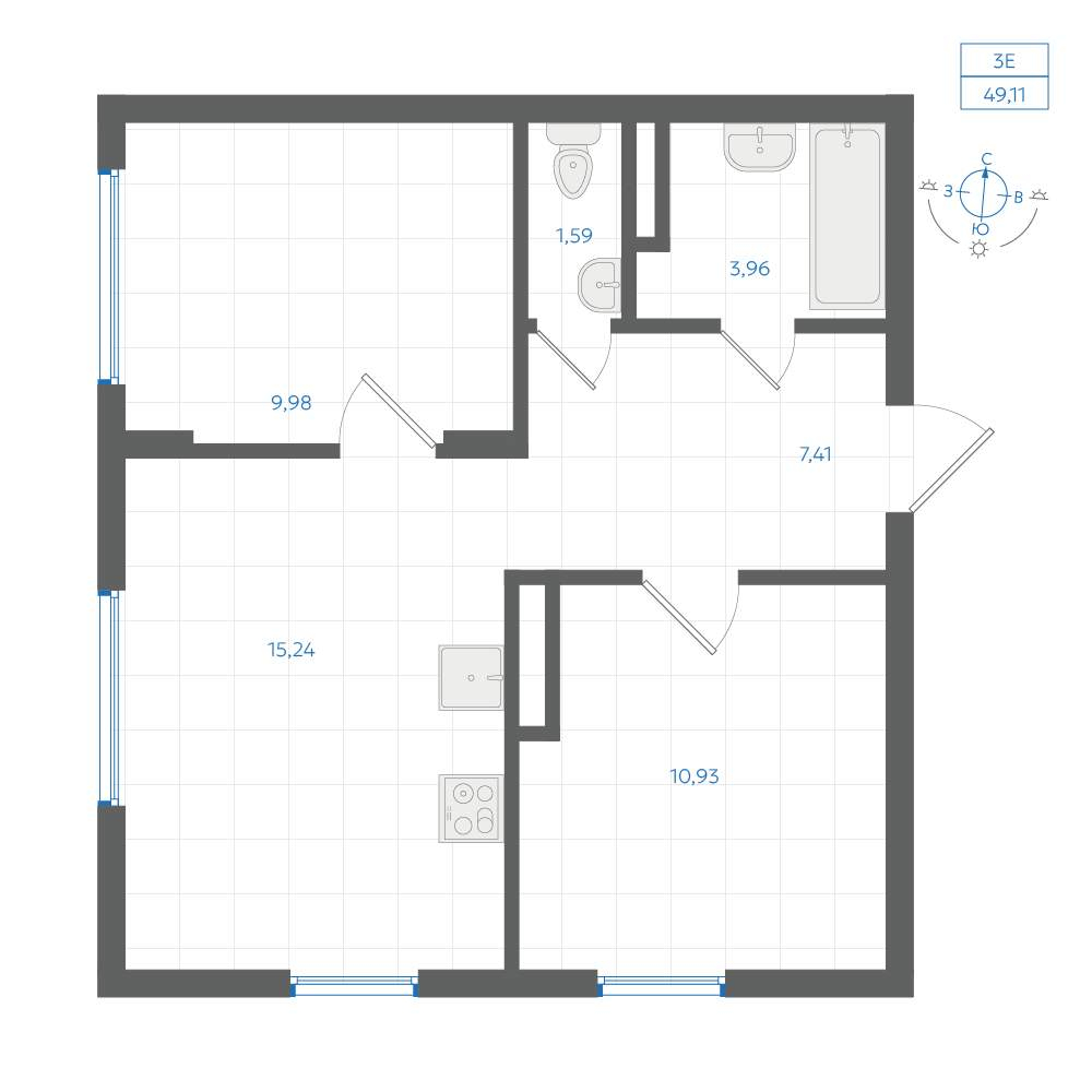 Объект по адресу Москва, ЖК Центральный парк, д.3.1 