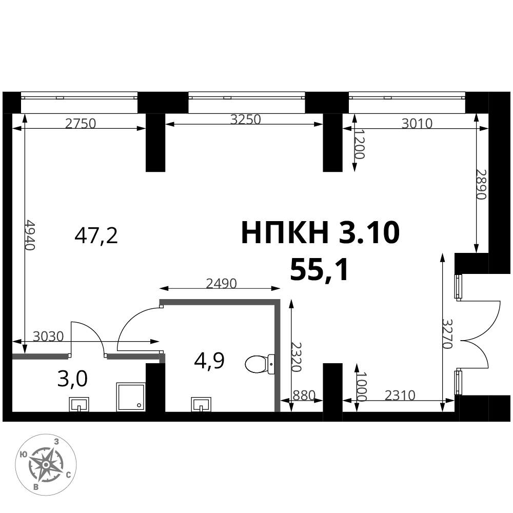 Объект по адресу Москва, д.1 