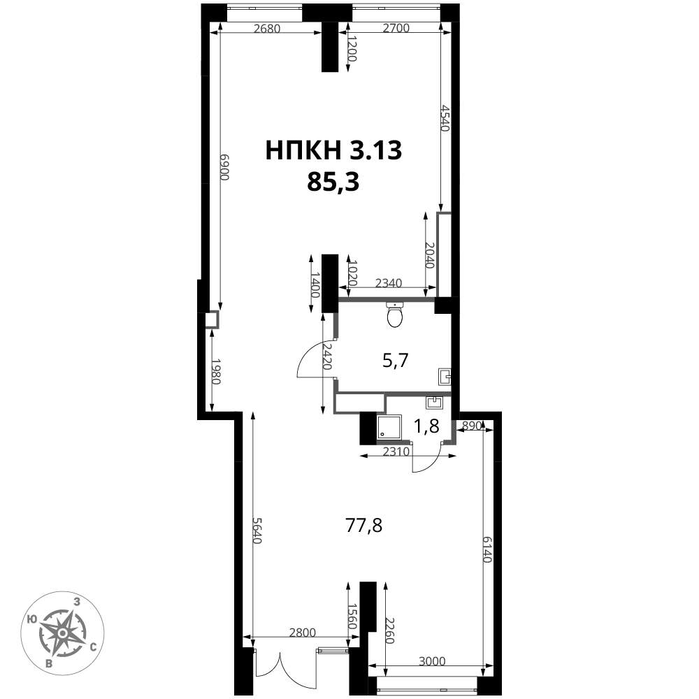 Объект по адресу Москва, д.1 