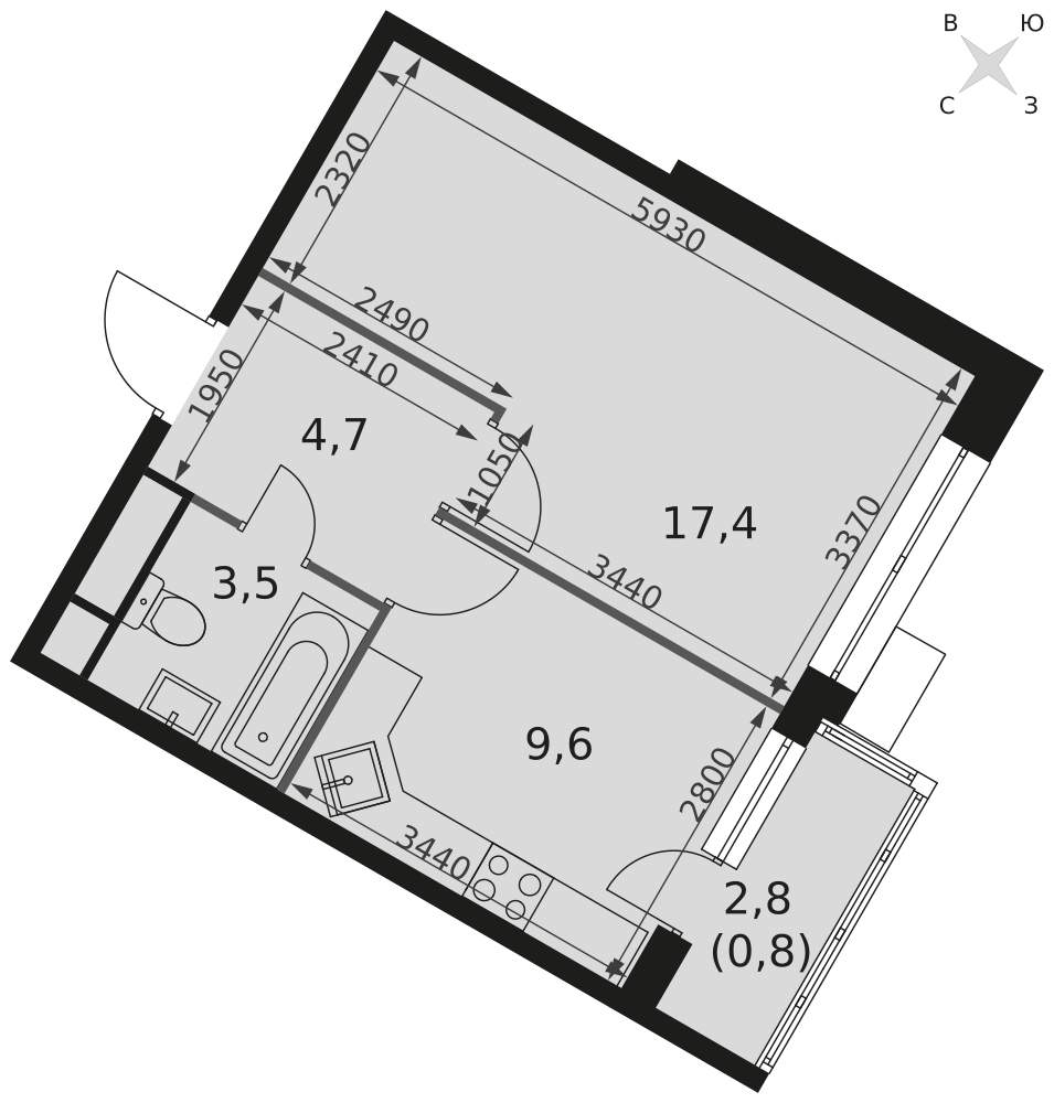Объект по адресу Москва, Центральная улица, д.2 