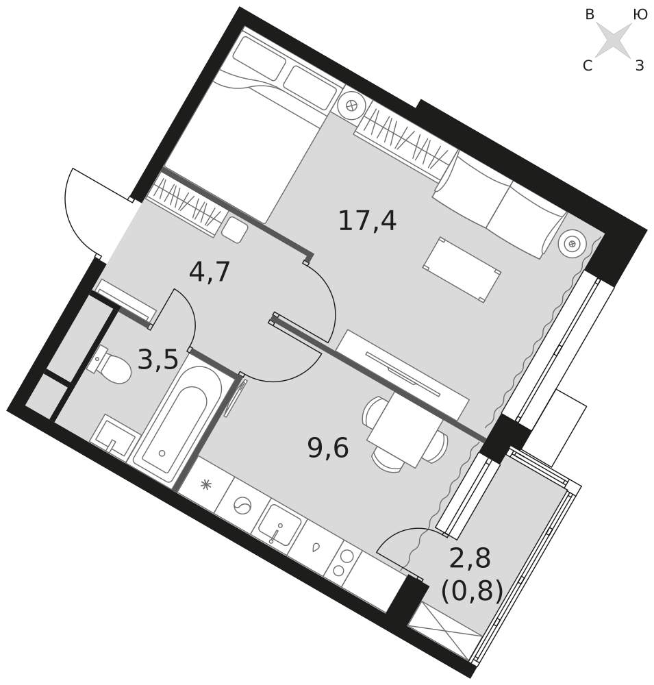 Объект по адресу Москва, Центральная улица, д.2 