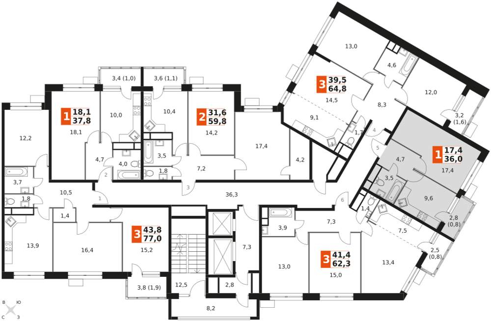 Объект по адресу Москва, Центральная улица, д.2 
