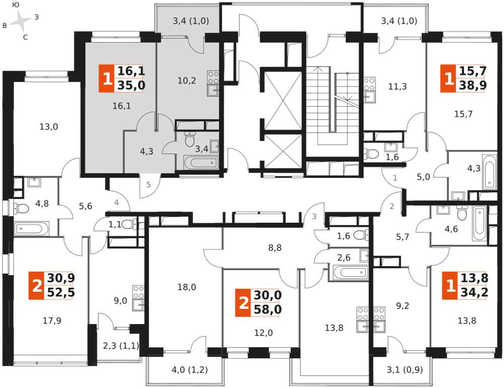 Объект по адресу Москва, Центральная улица, д.2 