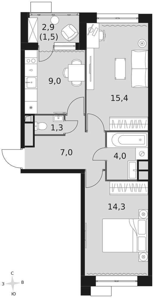 Объект по адресу Москва, Центральная улица, д.2 