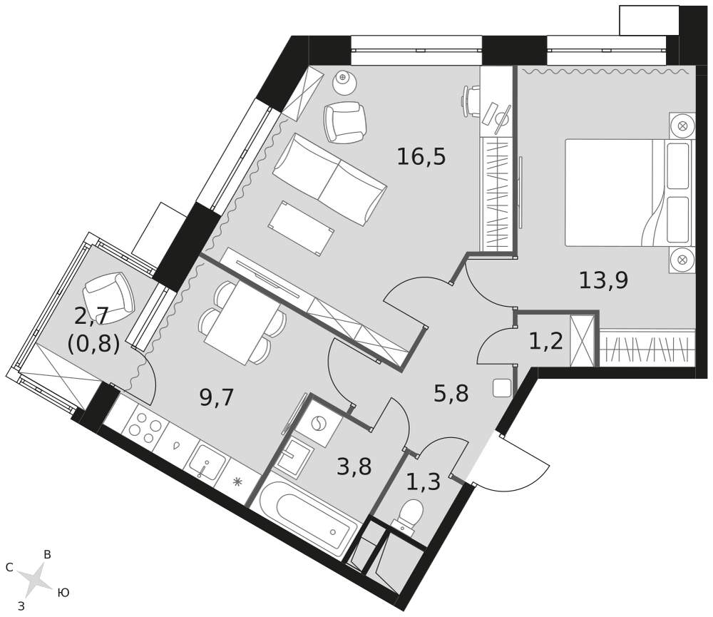 Объект по адресу Москва, Центральная улица, д.2 