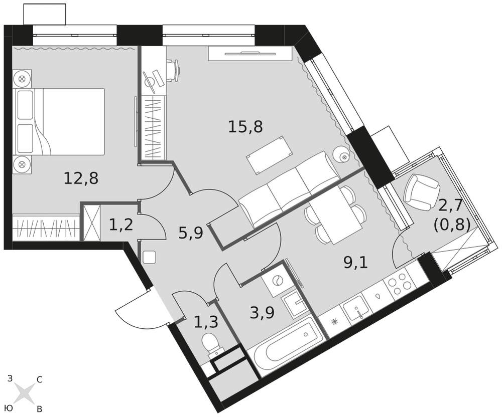 Объект по адресу Москва, Центральная улица, д.2 