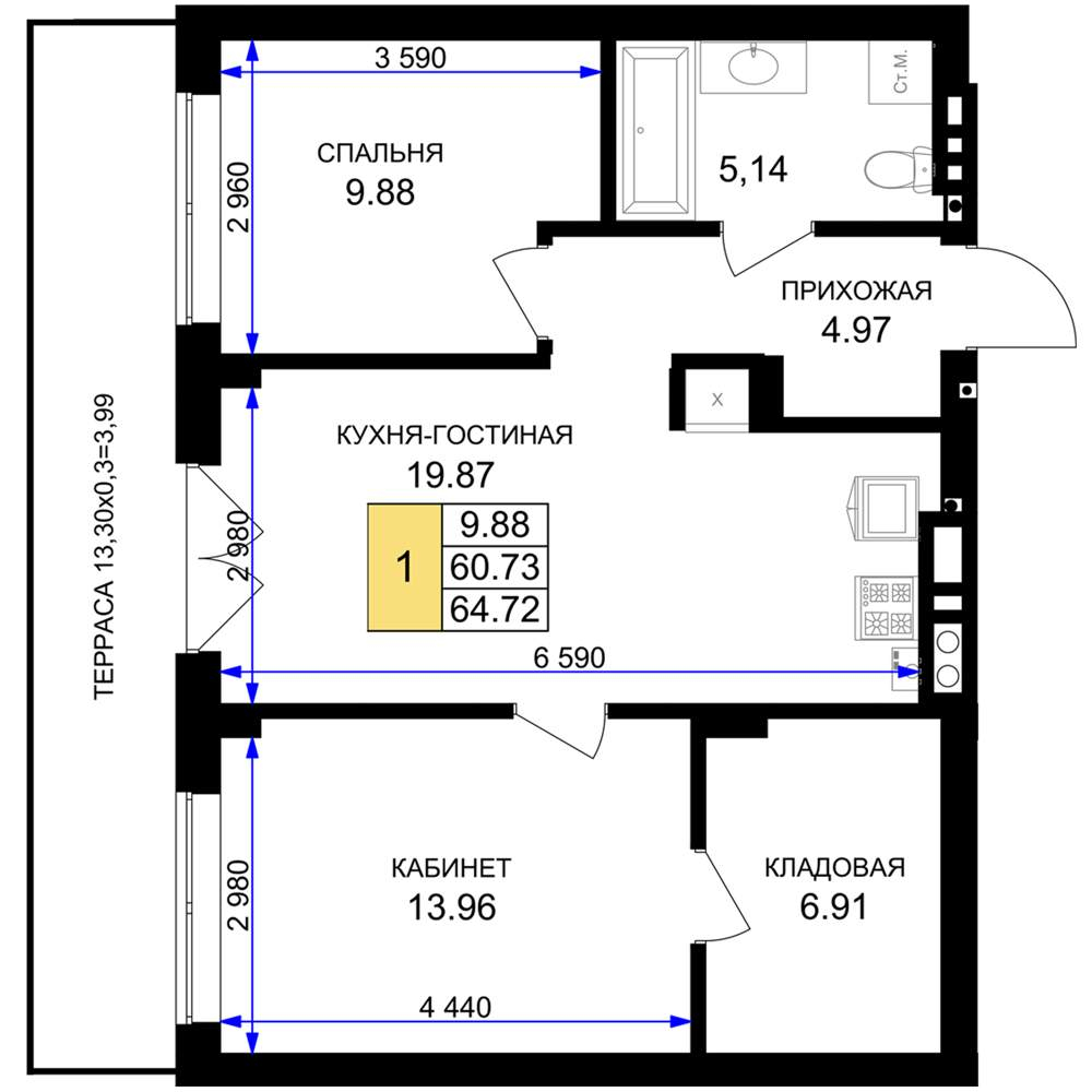 Объект по адресу Москва, Героя России Катериничева улица, д.1 