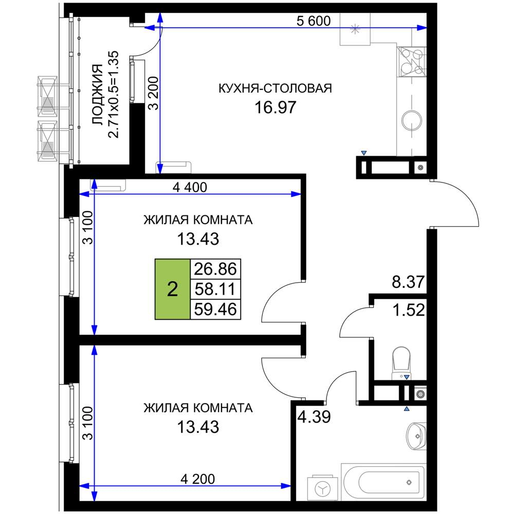 Объект по адресу Москва, Старокубанская улица, д.2/23 
