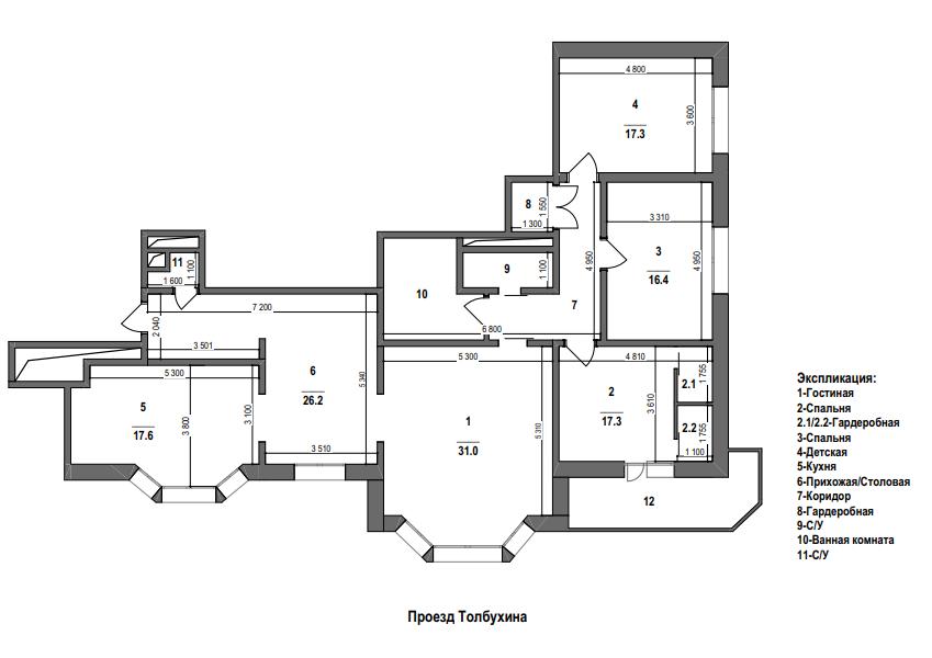 Объект по адресу Москва, Толбухина улица, д.3К2 