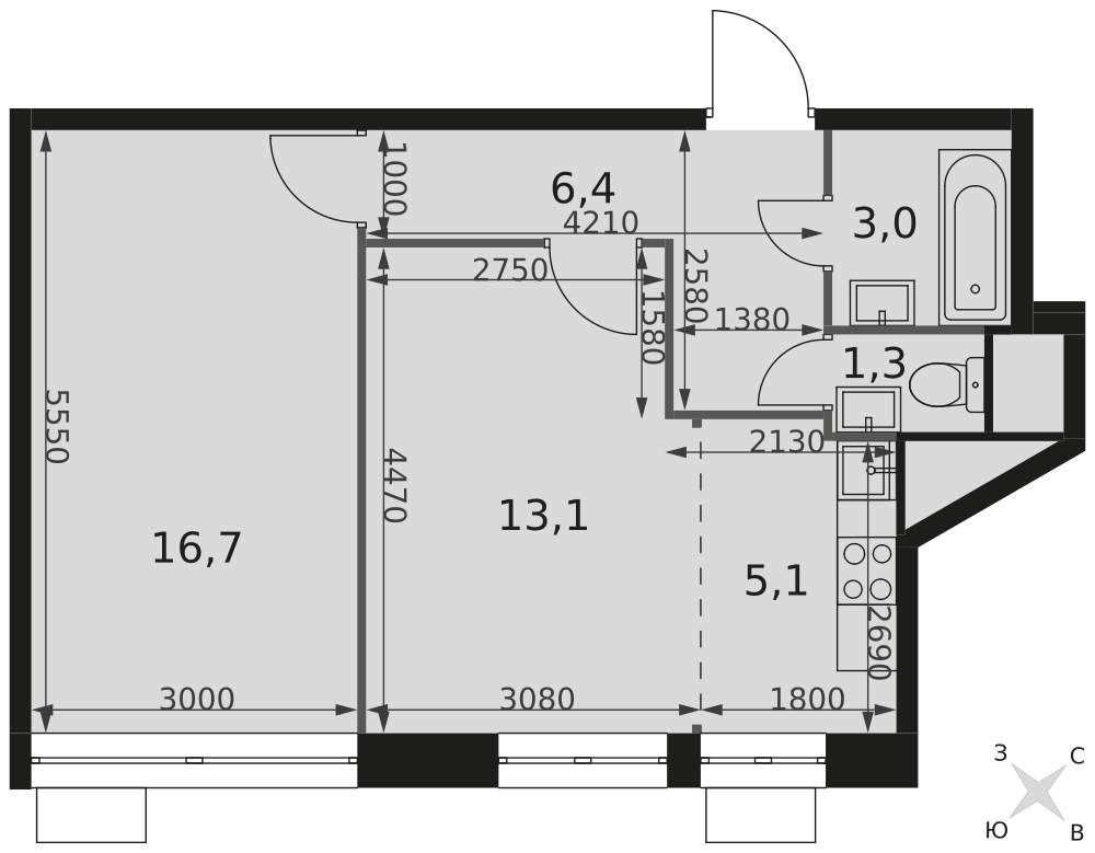 Объект по адресу Москва, Центральная улица, д.2 