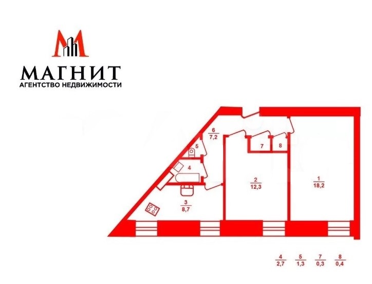 Объект по адресу Санкт-Петербург, 1-я В.О. линия, д.60 