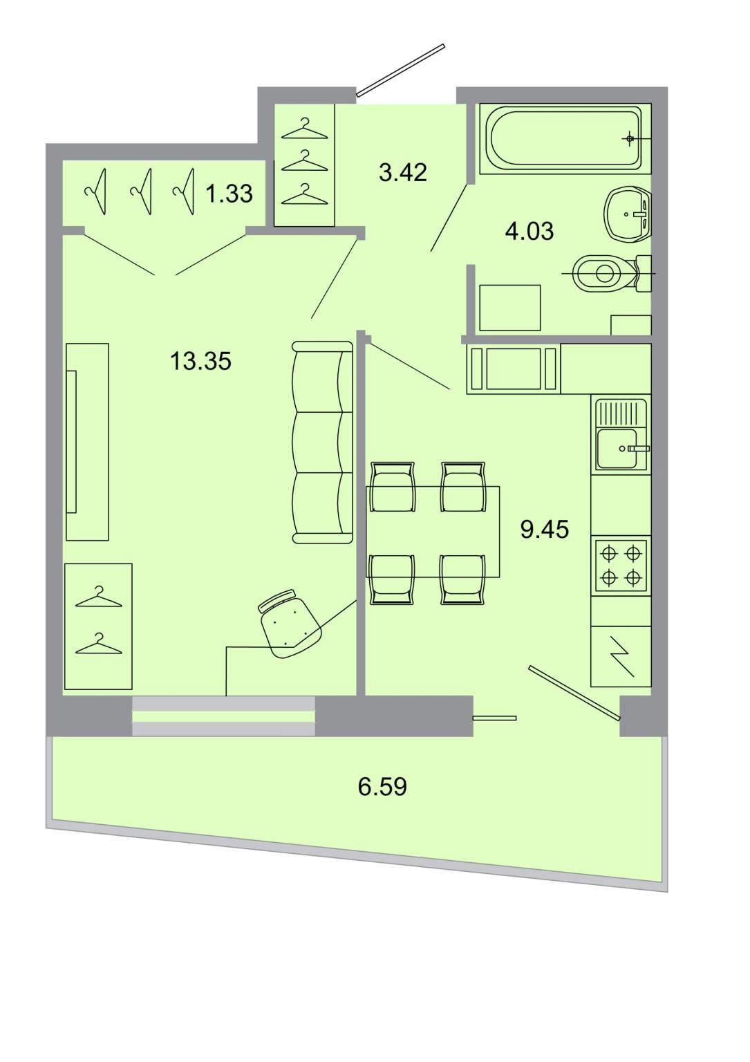 Объект по адресу Ленинградская обл, Всеволожский р-н, Тихая ул, д. 13к1
