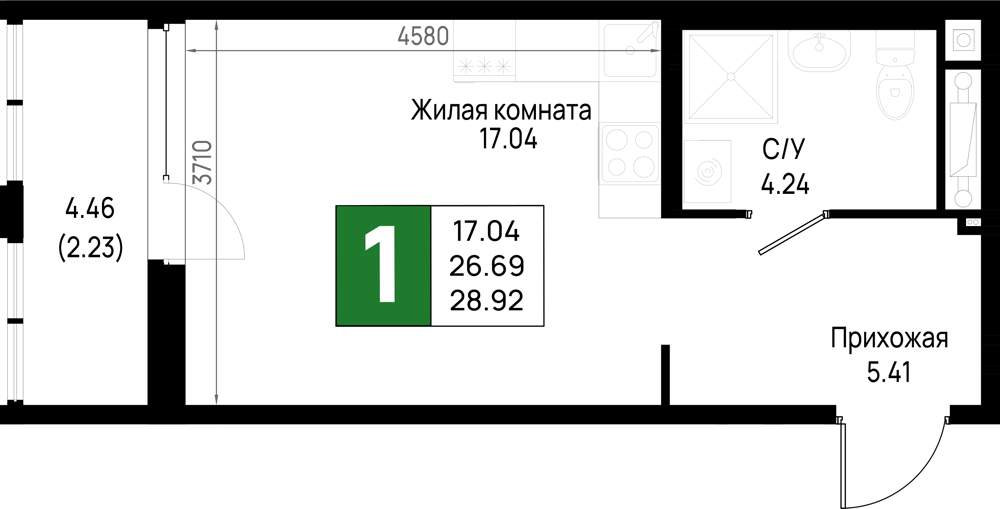 Фото квартиры по адресу Москва, Первых ул., д.1 