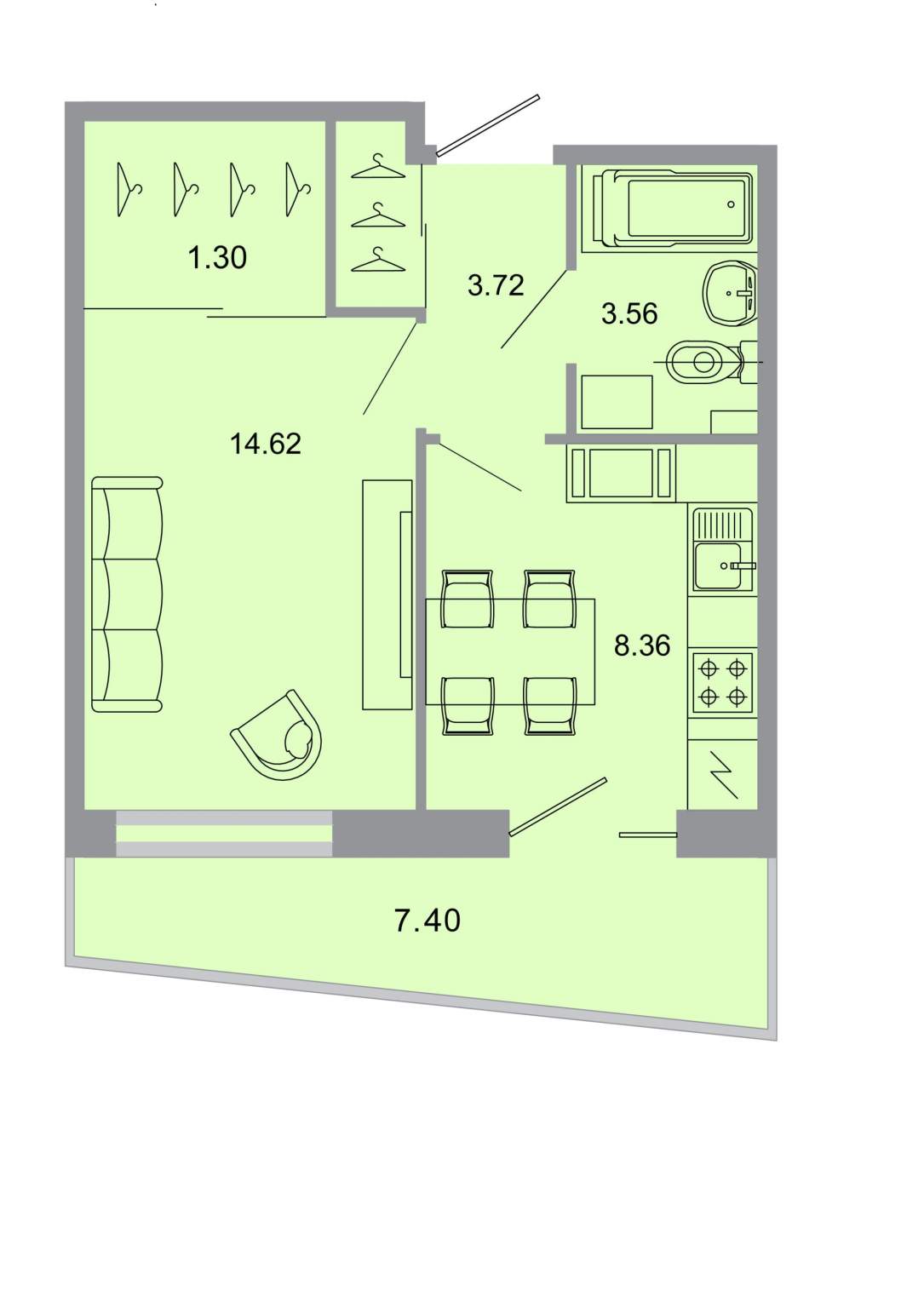 Объект по адресу Ленинградская обл, Всеволожский р-н, Тихая ул, д. 13к1