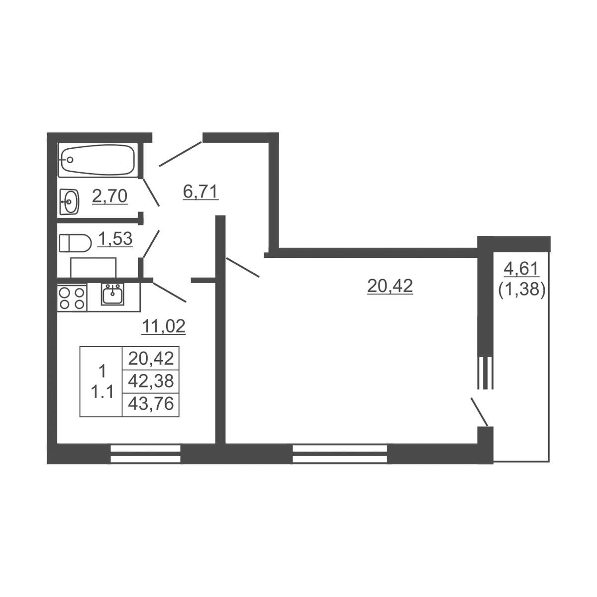 Фото квартиры по адресу Москва, д.1 