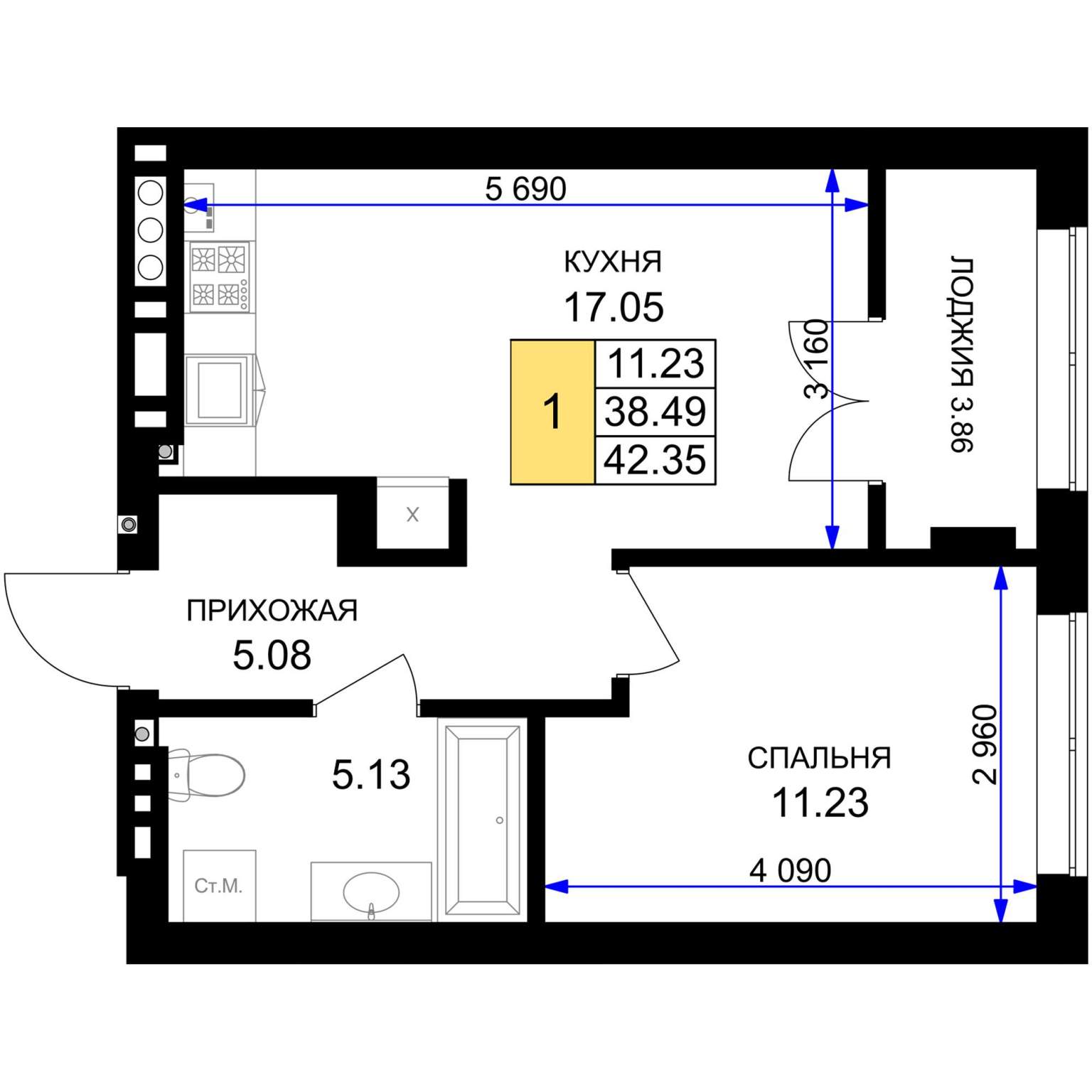 Объект по адресу Москва, Героя России Катериничева улица, д.1 