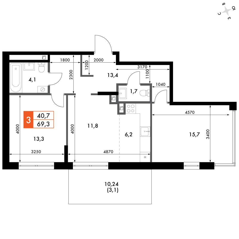 Объект по адресу Москва, д.1 