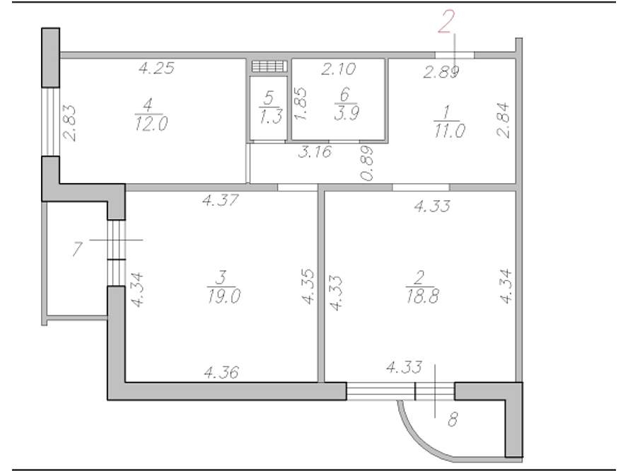 Фото квартиры по адресу Москва, Хворостухина улица, д.2Б 