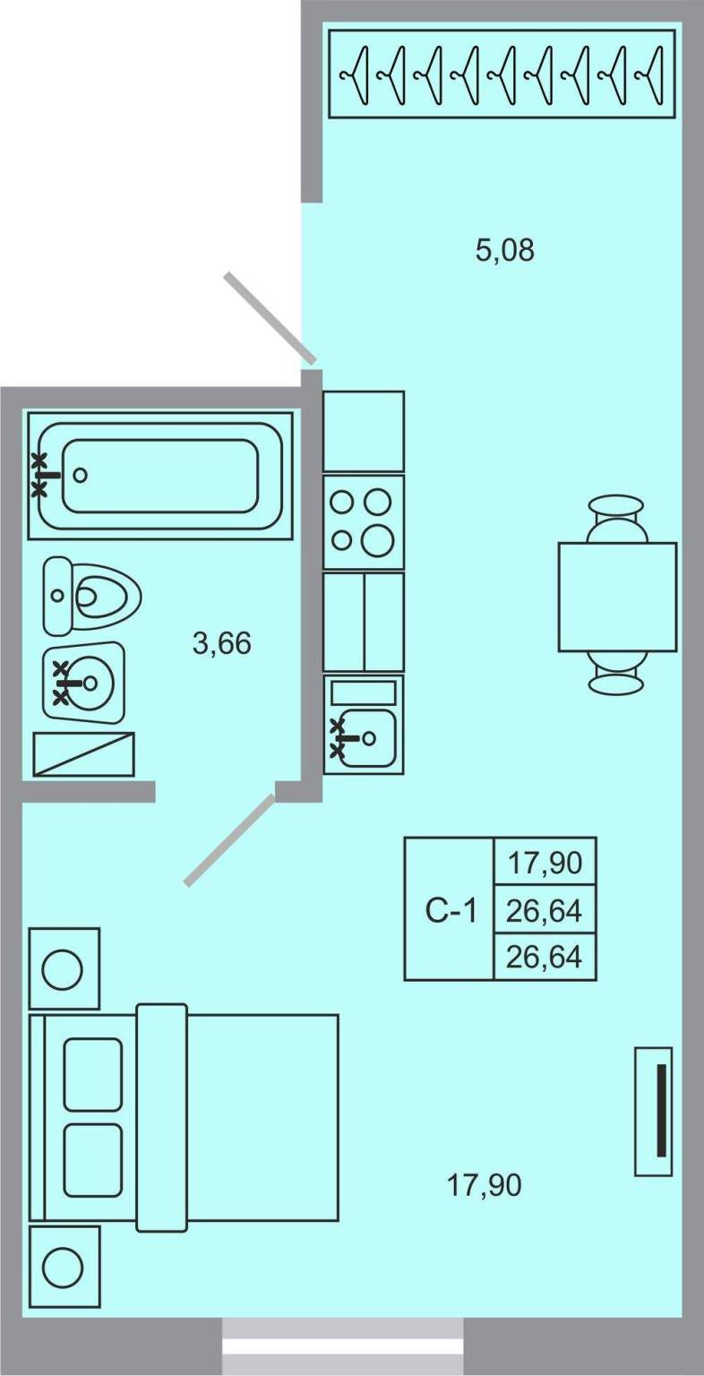 Фото квартиры по адресу Ленинградская обл, Всеволожский р-н, Тихая ул, д. 1