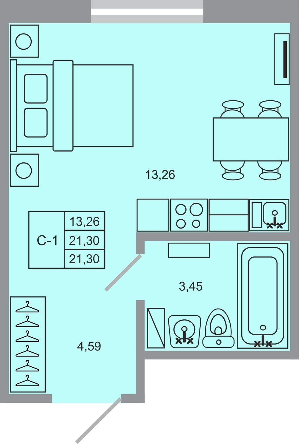 Фото квартиры по адресу Ленинградская обл, Всеволожский р-н, Тихая ул, д. 1
