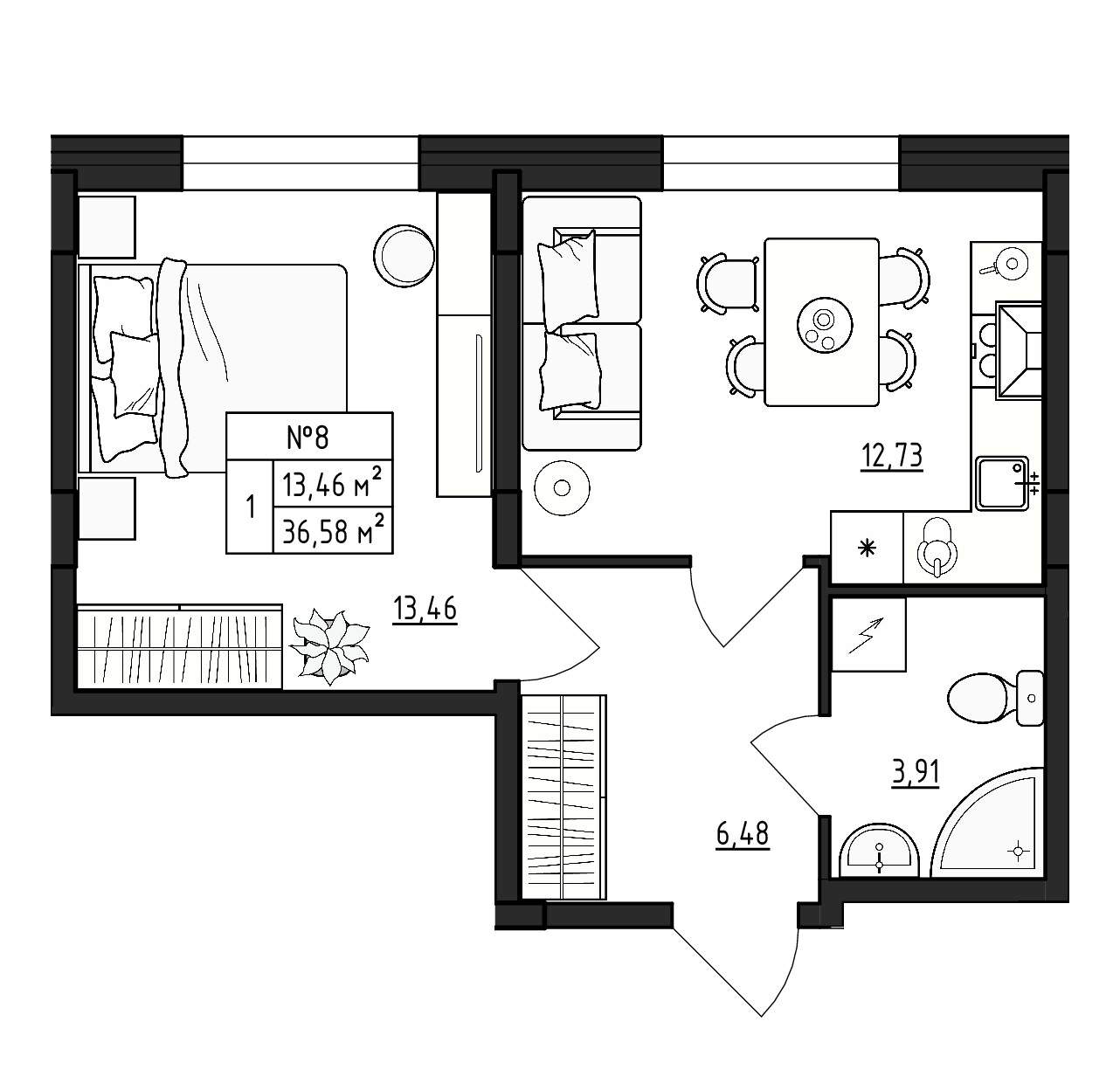 Фото квартиры по адресу Ленинградская обл, Гатчинский р-н, Малое Верево д, Кутышева ул, д. 9к2