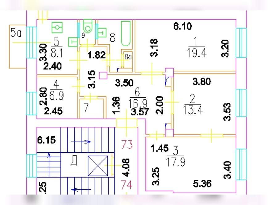 Фото квартиры по адресу Москва, Краснопрудная улица, д.26 