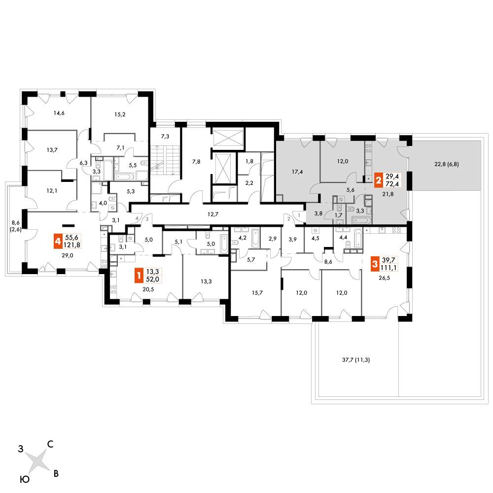 Фото квартиры по адресу Москва, Снежная улица, влд22к3 