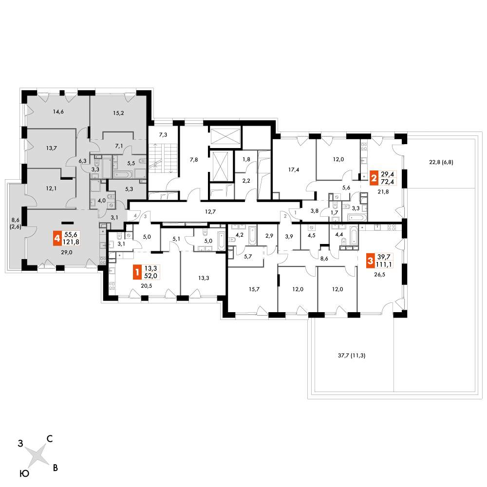 Фото квартиры по адресу Москва, Снежная улица, влд22к3 