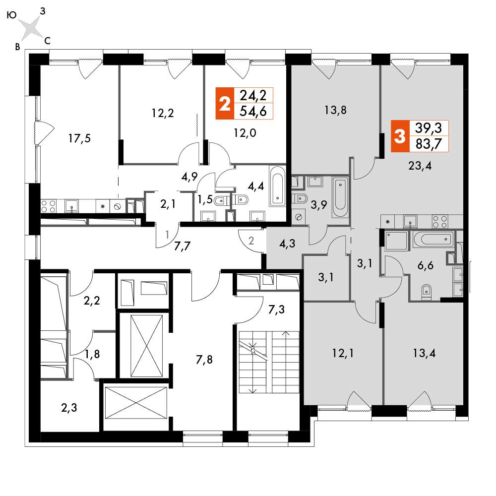 Фото квартиры по адресу Москва, Снежная улица, влд22к3 