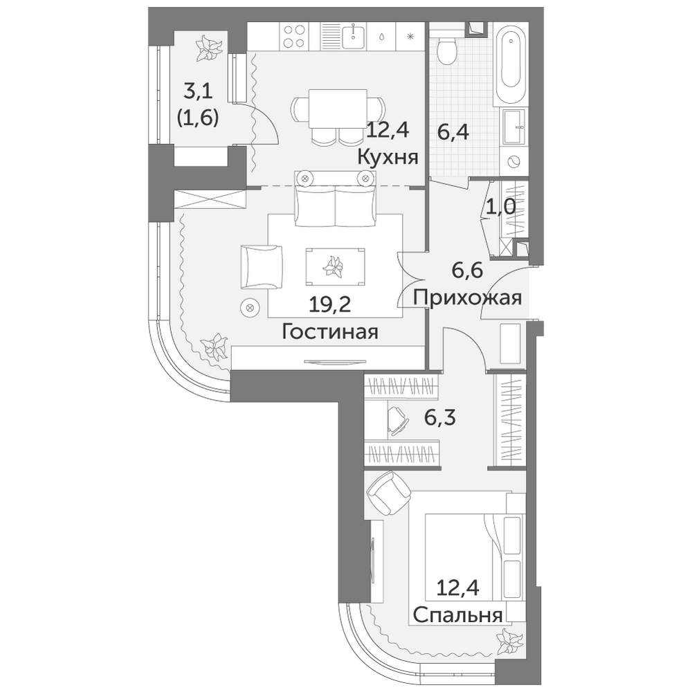 Фото квартиры по адресу Москва, Вильгельма Пика улица, д.1 