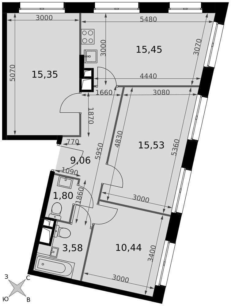 Фото квартиры по адресу Москва, жилой комплекс Движение. Говорово, д.к2 