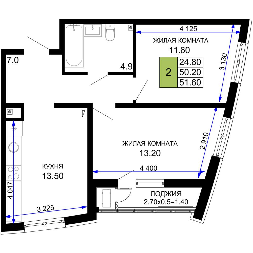 Фото квартиры по адресу Москва, Старокубанская улица, д.2/23 