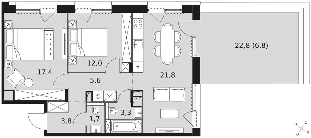 Объект по адресу Москва, Снежная улица, влд22к3 
